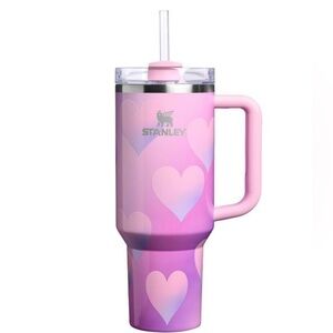 2026 Valentine’s Stanley Pink and Purple Heart Tumbler with Straw 40oz